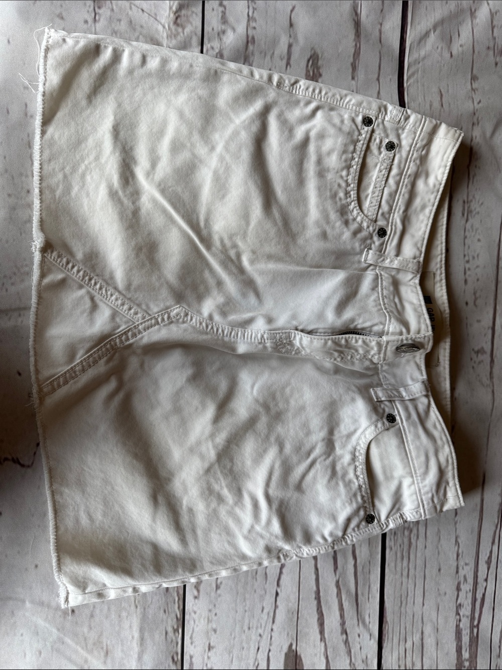 GAP White Denim Mini Skirt
